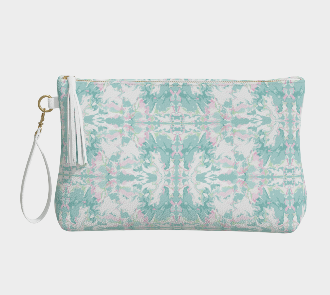 Makeup Bag Clutch - Kaleidoscope Teal