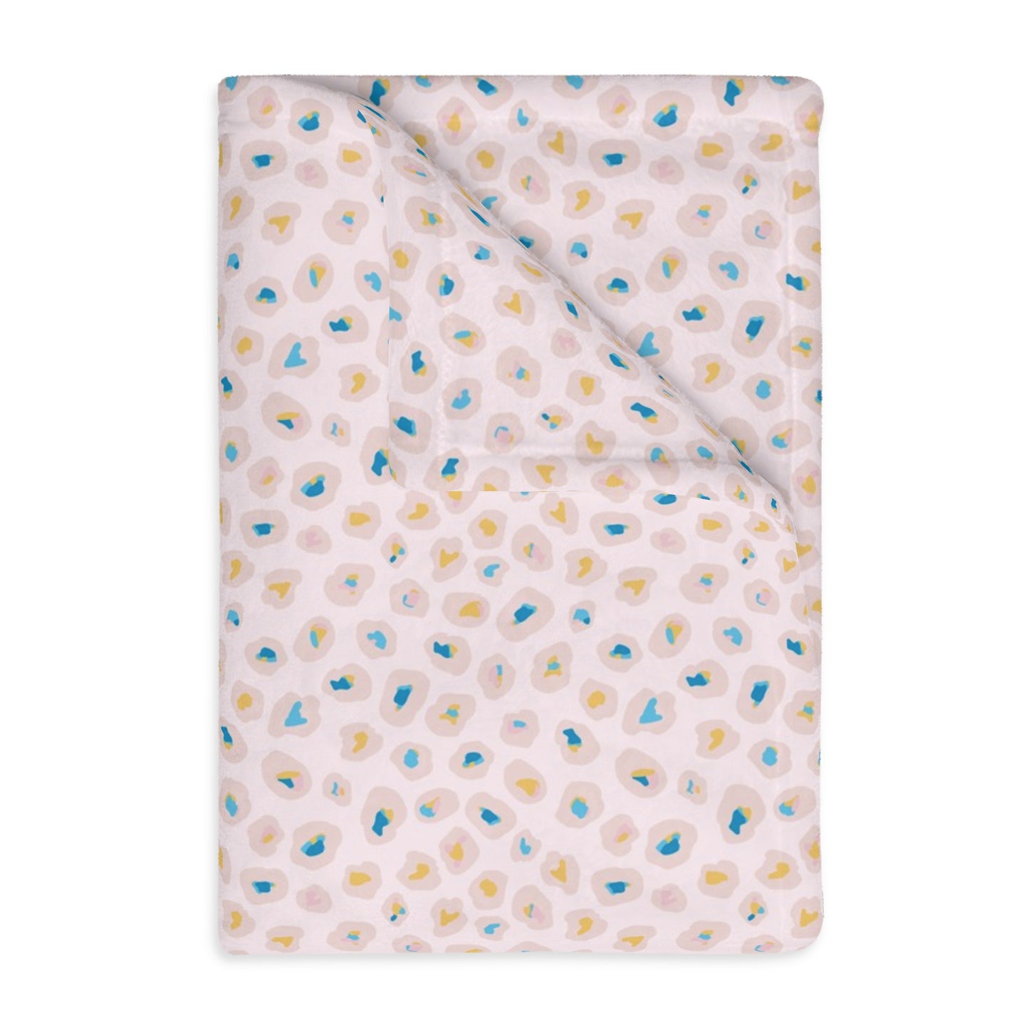 Pink Funfetti Blanket Velveteen Microfiber Blanket (Two-sided print)