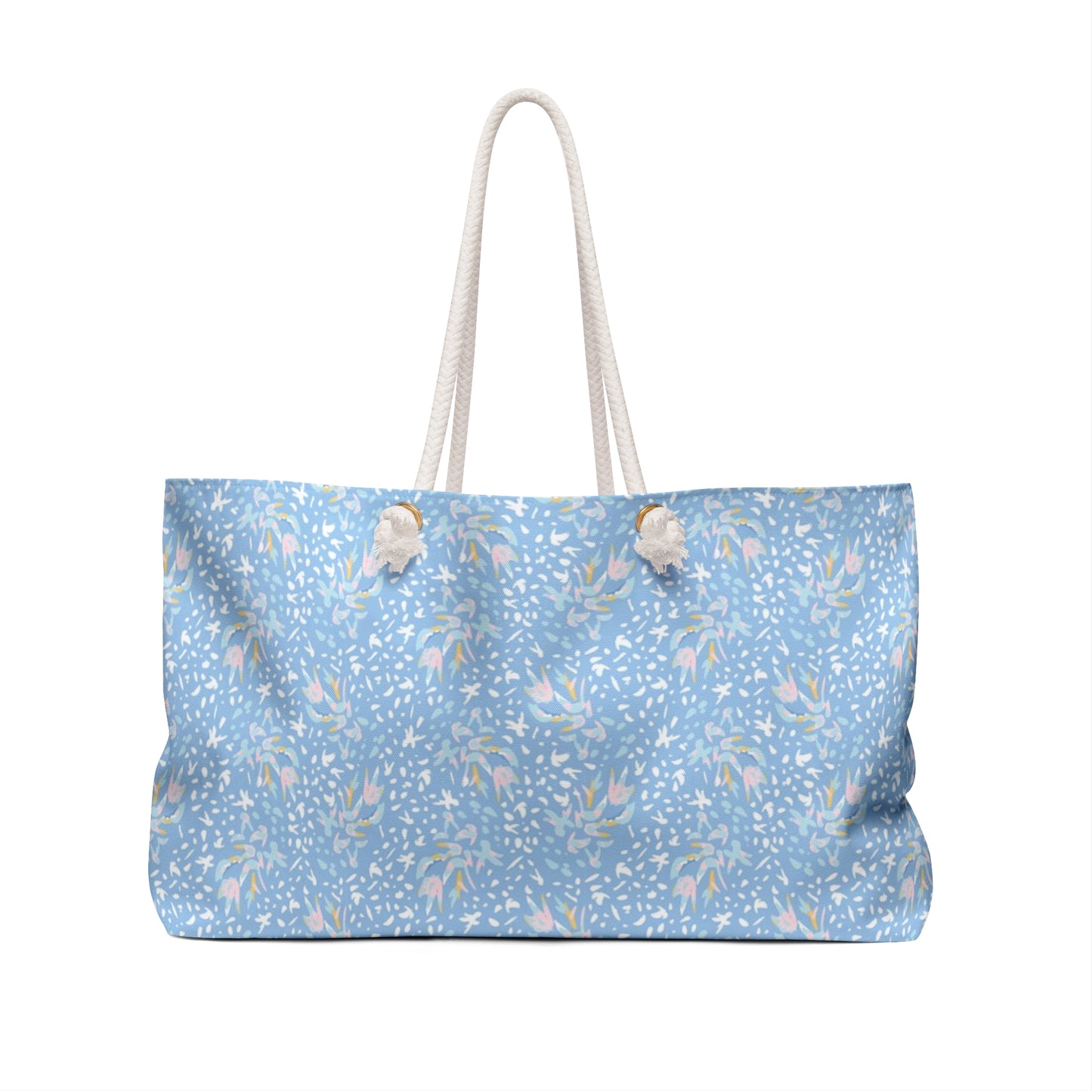 Blue Flying Floral Weekender Bag