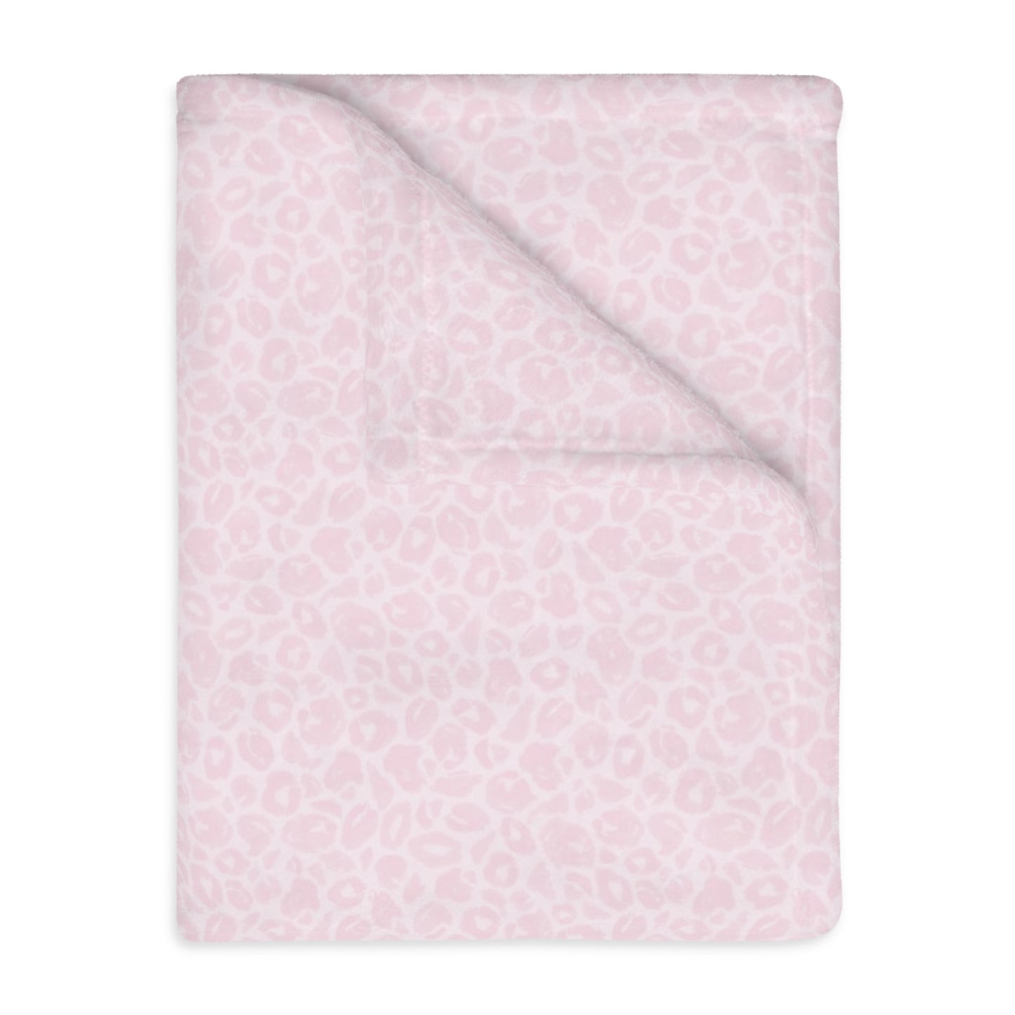 Wild Child Pink Leopard Velveteen Microfiber Blanket (Two-sided print)