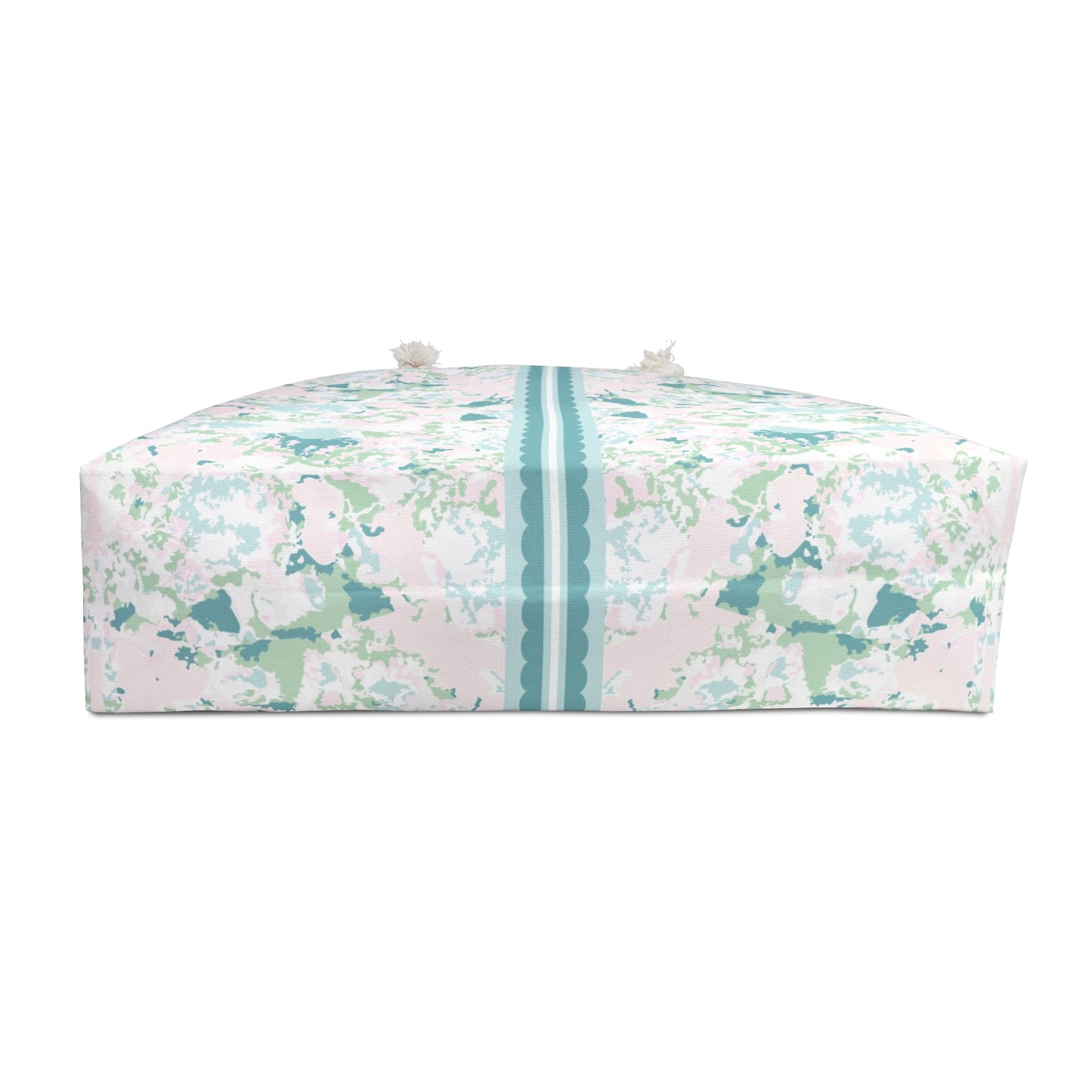 Favorite Weekender Bag Pastel Dreams Artwork with Teal Scallop Stripe