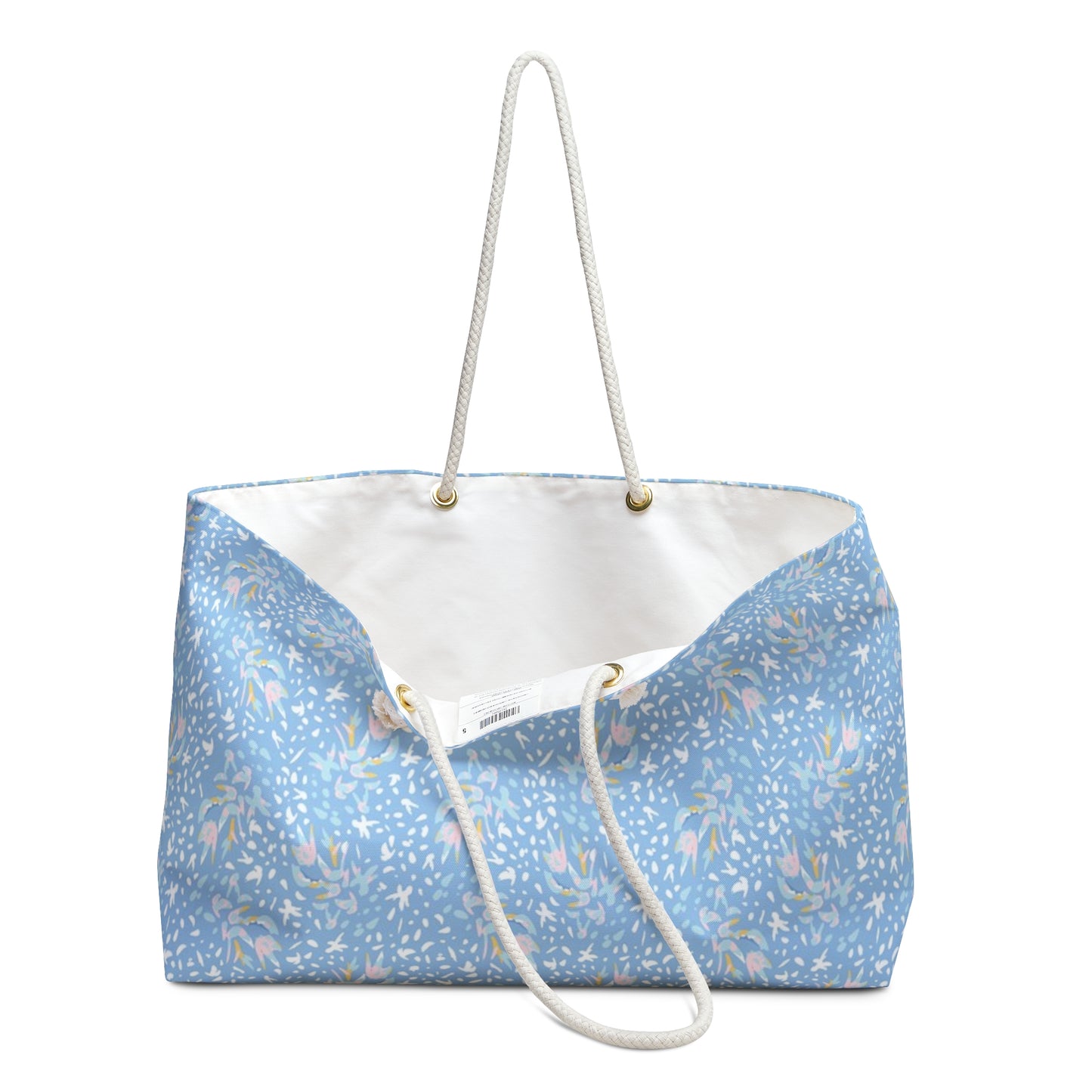 Blue Flying Floral Weekender Bag