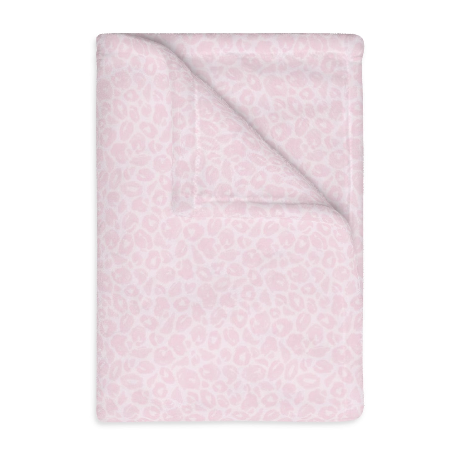 Wild Child Pink Leopard Velveteen Microfiber Blanket (Two-sided print)