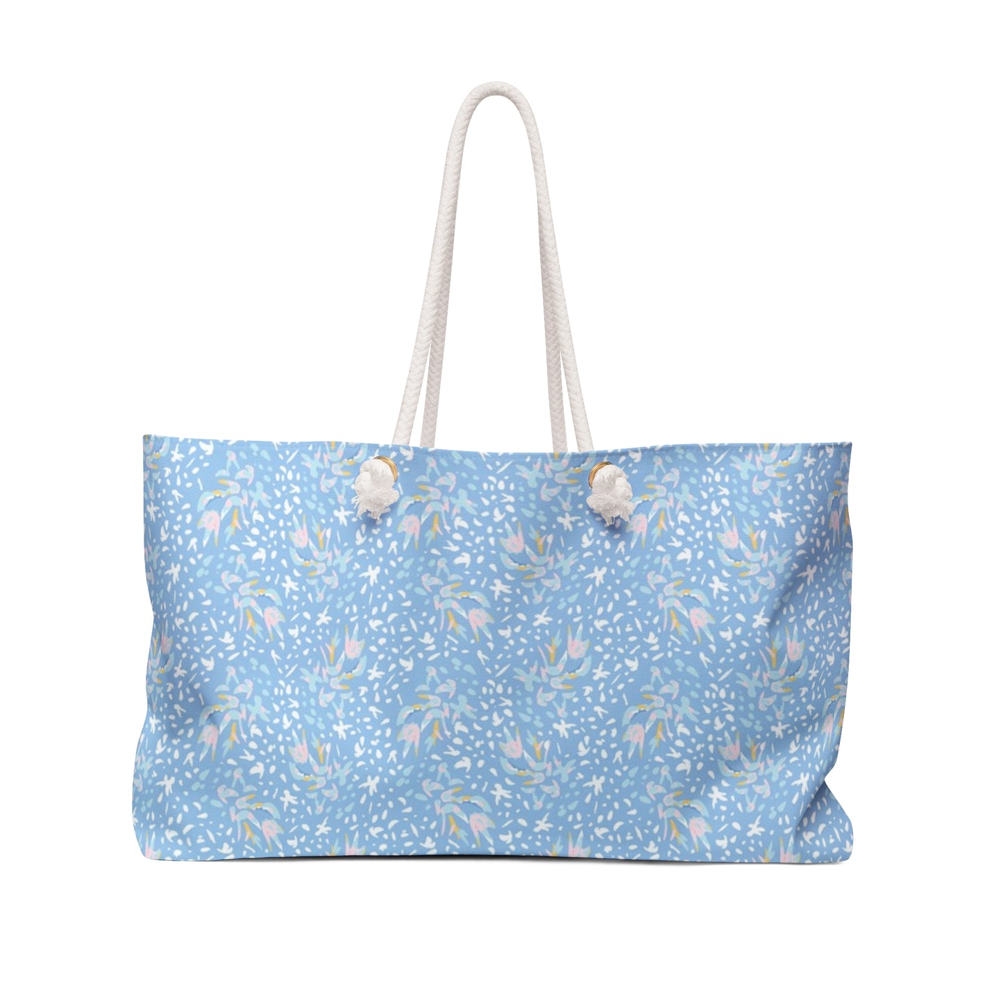 Blue Flying Floral Weekender Bag