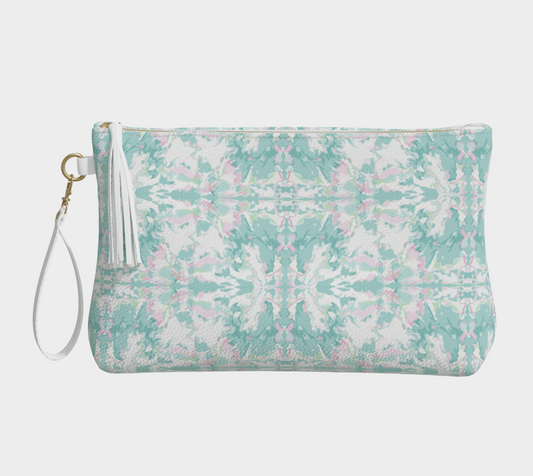 Makeup Bag Clutch - Kaleidoscope Teal